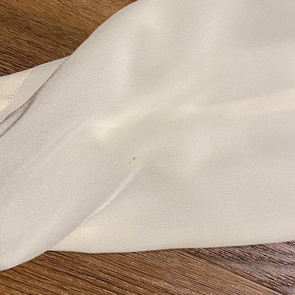 Marc by Marc Jacobs 100% Silk Blouse Canvas White Beige Cream Sz 4 S-M - Picture 9 of 13